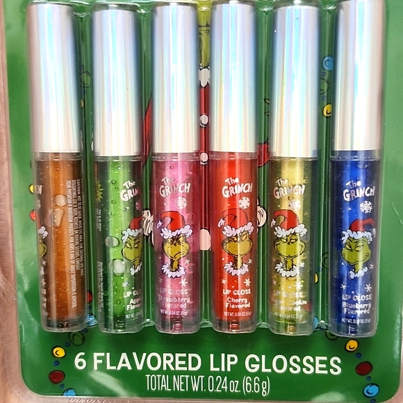 Brand New TASTE BEAUTY THE GRINCH FLAVORED LIP GLOSSES-6CT. - Picture 3 of 3